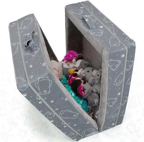 U-Moving toddler travel mattress resting on a bedroom floor showcasing the built-in side bumpers