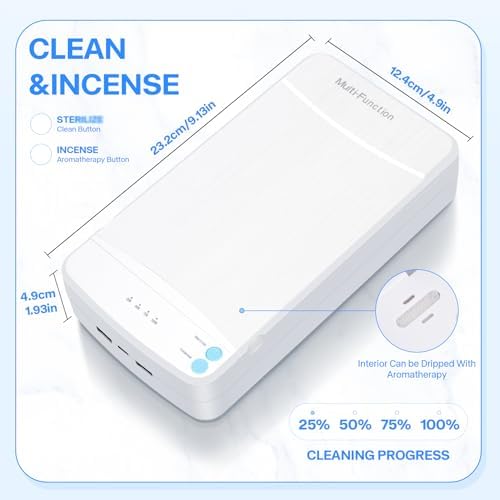 Top view of LXIANGN portable disinfection box for jewelry