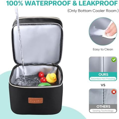 Side profile of Piioser baby bottle bag with buckle