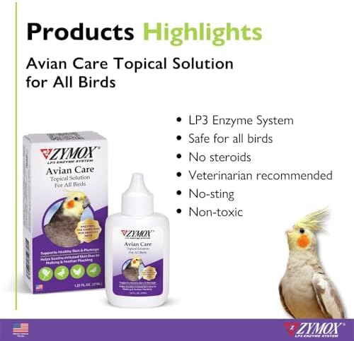 Back label of Zymox Avian Care showing ingredients and usage directions for poultry.