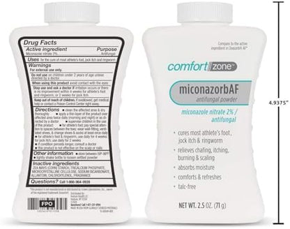 Comfort Zone Miconazorb topical antifungal powder triple pack for full treatment course