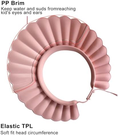 Adjustable silicone bath visor for kids showing the flexible buckle mechanism
