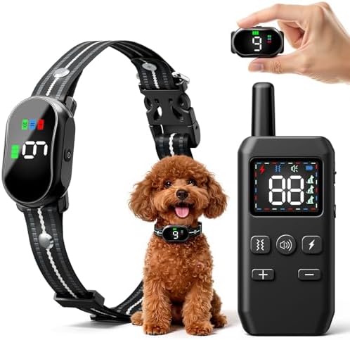 Veconix remote training collar for small dogs demonstrating the adjustable nylon strap