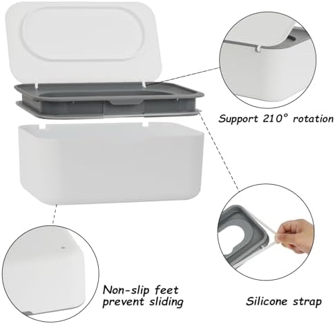 Side profile of Seposeve dust-proof wipes container