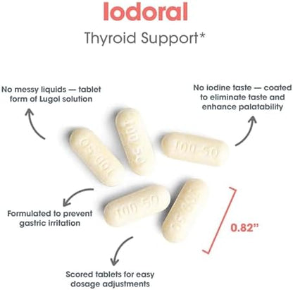 Optimox Iodoral 50 mg authentic USA imported thyroid support tablets close up