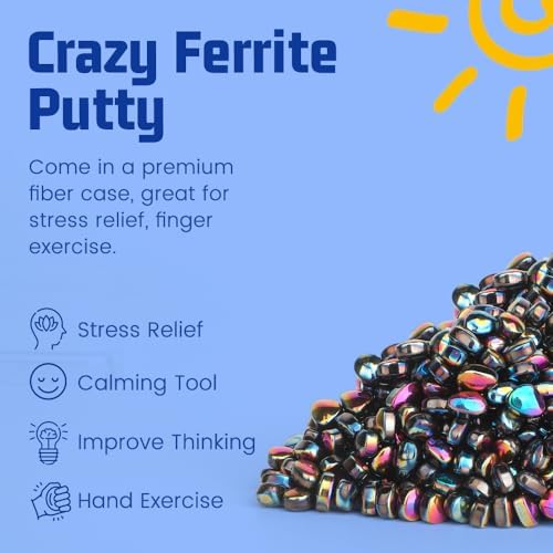 Umnodobn adult magnetic slime putty set with hand kneading the mini ferrite stones for stress relief.