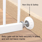 Four pack of white pressure mounted gate extenders for wall protection