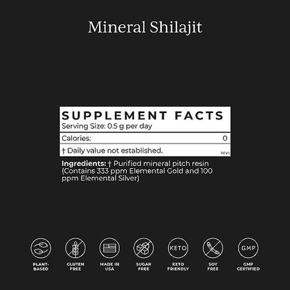 Cymbiotika pure himalayan shilajit mineral pitch rich in fulvic acid