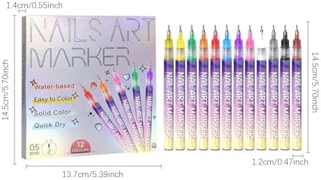 Close up of 0.5 millimeter fine tip nail art marker pen
