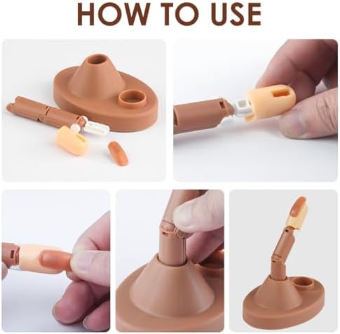 Set of 100 brown nail tips included with beatool training kit