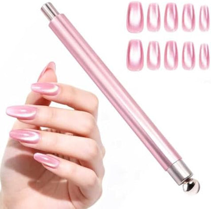 Vayve double head cat eye magnetic nail art tool in pink front view