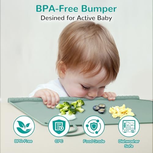 Water and food spills being wiped easily off the DZDOV washable table mat