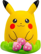 Portable squishy plastic Bellibolt and Marill figures alongside picnic basket accessory