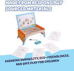 Bluey creation station with legs folded flat for compact storage and travel portability.