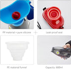Size reference of Greatlink travel potty next to household items