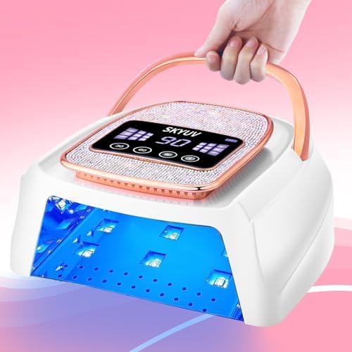 Top view of Asimebesty UV nail lamp with rhinestone detail