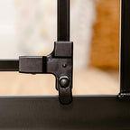 Carlson extra wide pet gate packaging and components layout view