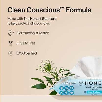 Authentic USA imported Honest Company sanitizing wipes for travel and home use