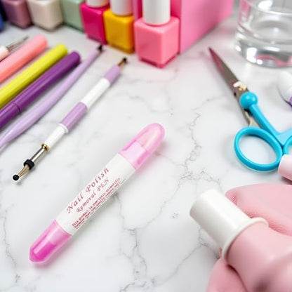 Travel-friendly nail polish eraser pen with cap