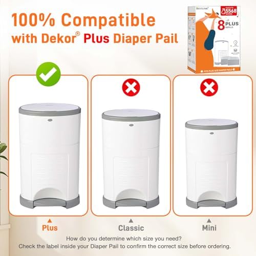 BestLink compatible refill bags stacked rolls showing continuous liner design
