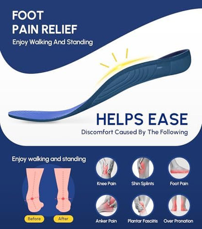 Cloudflo orthotic inserts bottom view highlighting the rigid TPU support and PU heel cushioning.