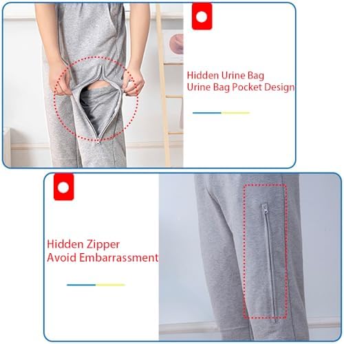Adjustable elastic waistband on AUSTYLCO medical drainage bag holder pants