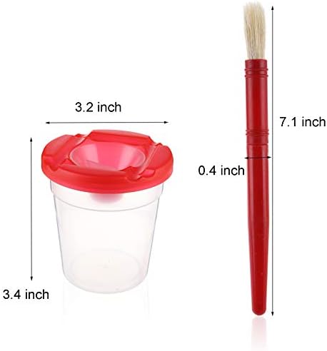 Airtight lids detached from the colorful plastic art containers