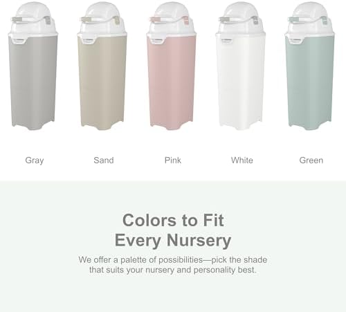 Foundations tall diaper pail container interior capacity display