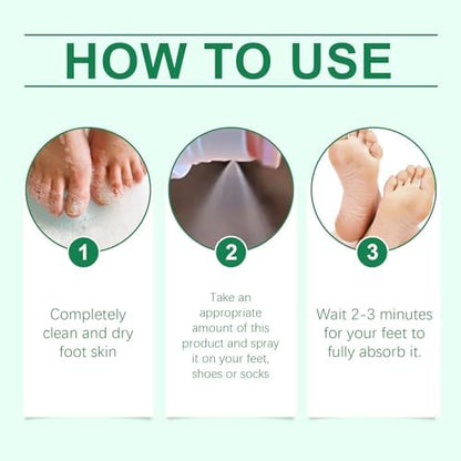 Foot sanitizer spray used for cracked heel repair and hydration