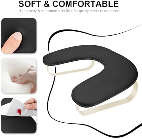 Side profile of ergonomic nail hand rest for acrylic application
