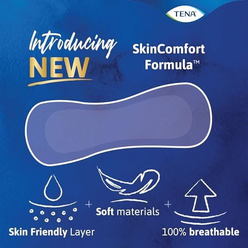 Close up of TENA extra coverage very light incontinence pads showing soft texture