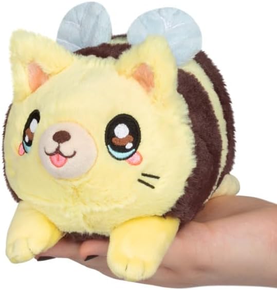 Squishable Snugglemi Snackers Cat Bee plush toy front view premium collectible