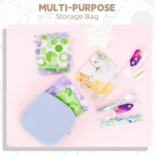 Playexen corduroy pouch used as a mini cosmetic and stationery organizer.