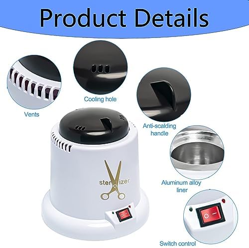 GoLashFun salon nail tool cleaning pot with white finish