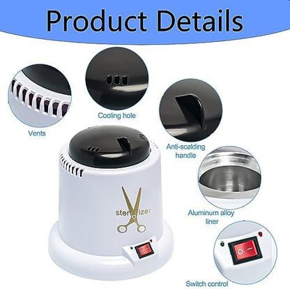 GoLashFun salon nail tool cleaning pot with white finish