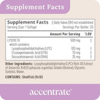 Accentrate Omega W Lysoveta LPC ingredients list panel