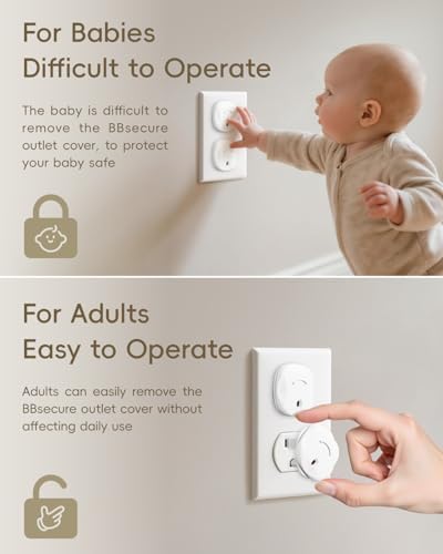 Durable ABS plastic electrical socket protectors in a 40 pack.