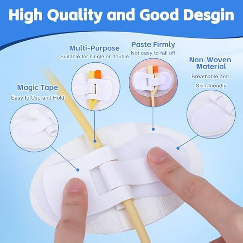 White medical grade catheter fixation dressing patch