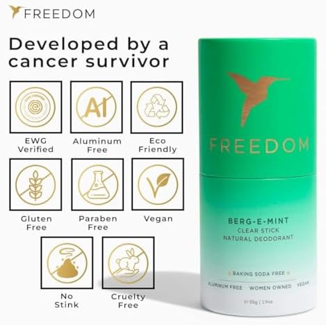 Freedom eco-friendly deodorant push up tube application demonstration.