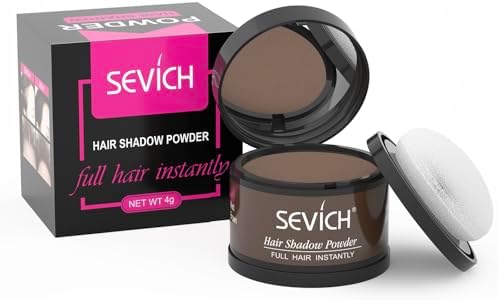 Sevich thinning hair concealer powder showing open top with built-in mirror
