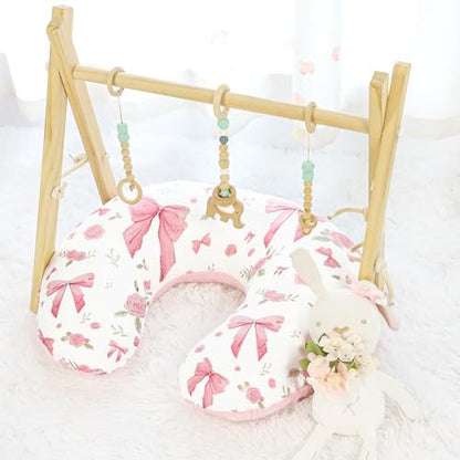 Jundetye breastfeeding pillow cover machine washable fabric texture