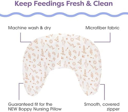 Soft tan southwest feeding pillow cover for babies