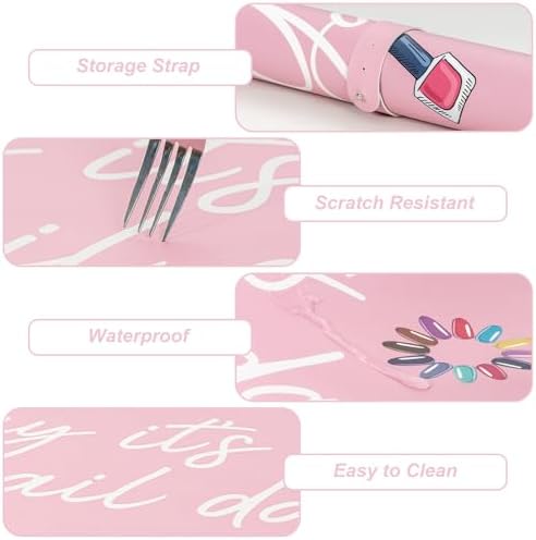 Deciniee PU leather table mat showing waterproof surface texture