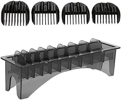 Underneath view of the sturdy rectangular base construction of this professional clipper guard tray.