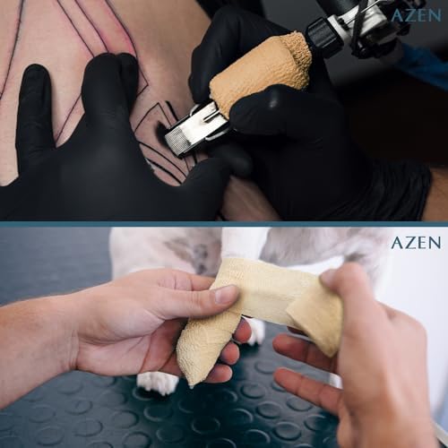 Complete packaging view of the AZEN eight pack elastic medical tape.