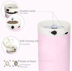 JM Yipeng pink stainless steel nursery bin side angle