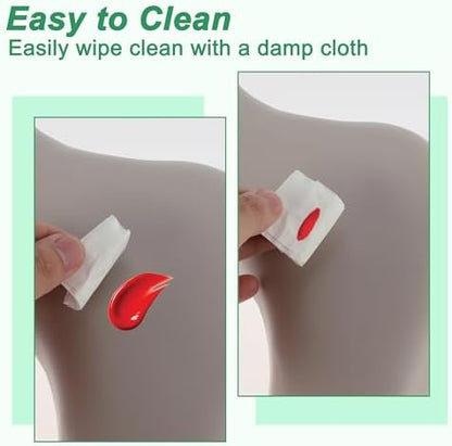 Vocoste nail arm rest placed on a salon desk with lamp