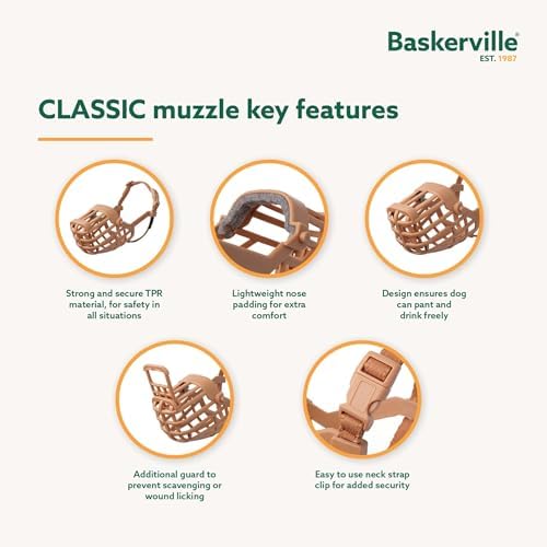 Close up of Baskerville muzzle TPR material and strap