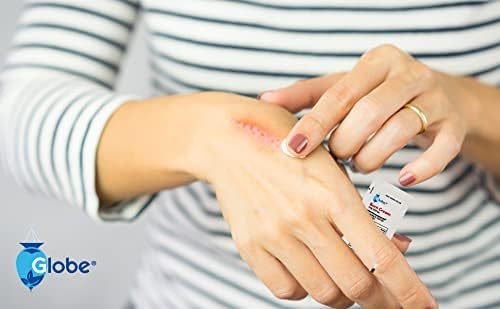 Sterile single-use packets of Globe topical anesthetic for burn care.