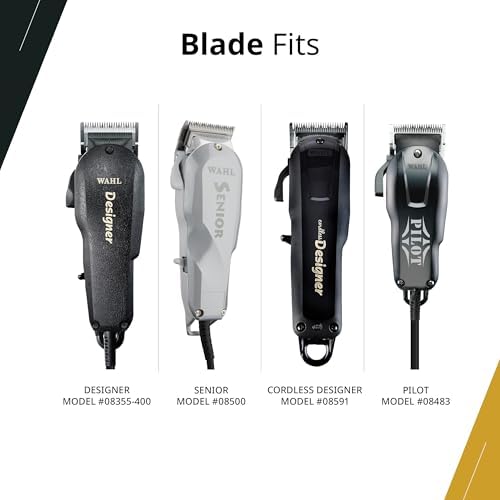 Top view of silver carbon steel clipper blade